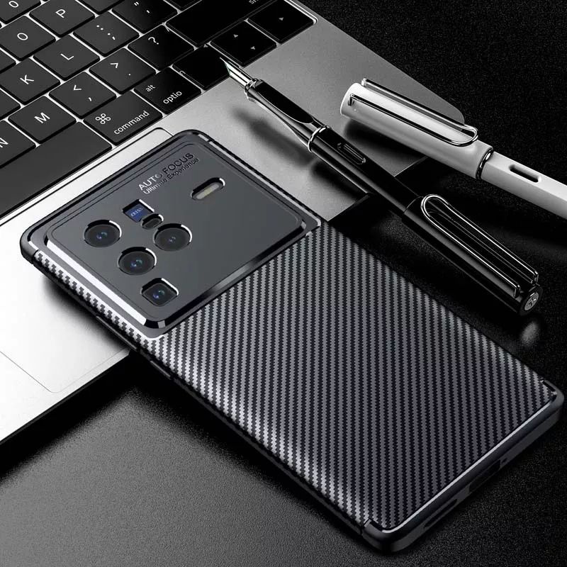 Soft Case Vivo X80 X80 Pro New Original Carbon Slim Fit Casing Vivo X80 Vivo X80 Pro Cover