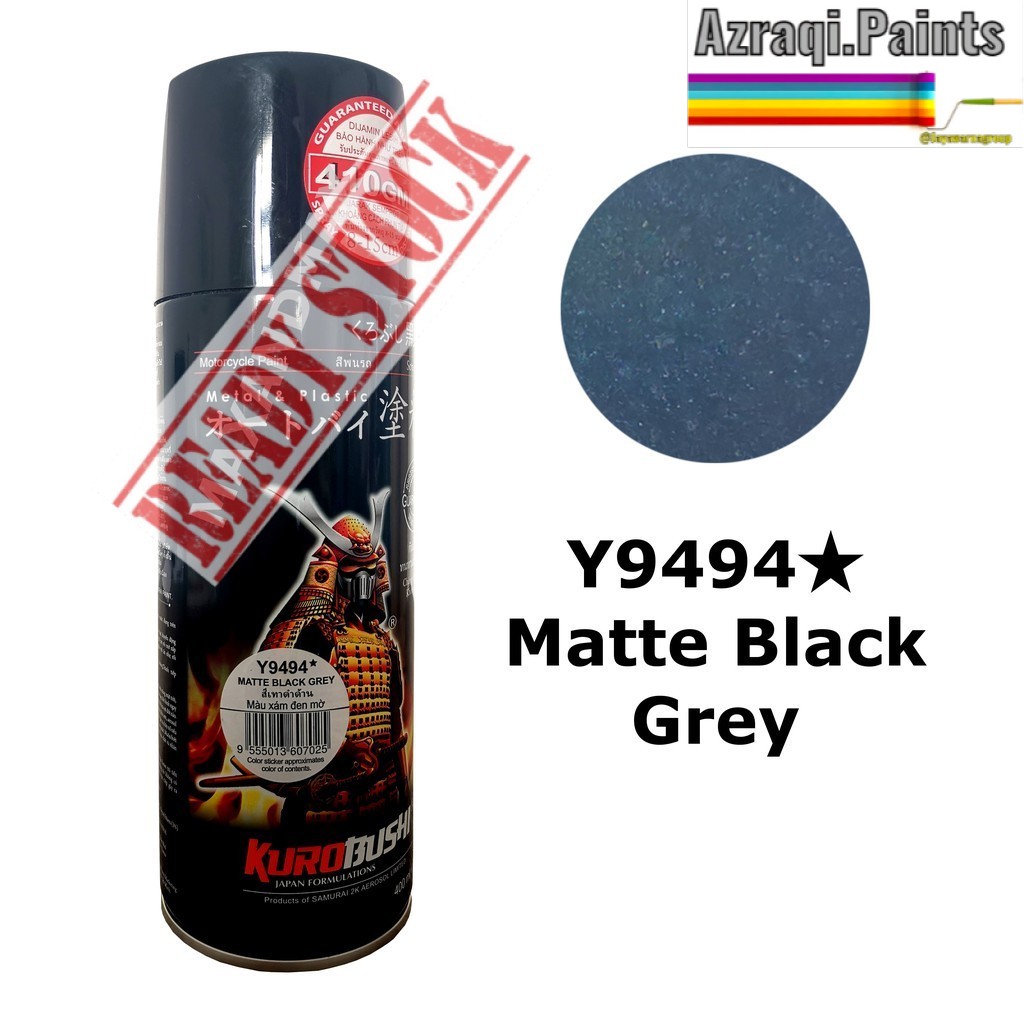

Samurai Paint Matte Black Grey Y9494 400 ml - Cat Semprot