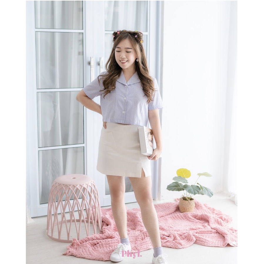 PHYL Hayi Top - White Model Baju Kemeja Atasan Cantik PH007