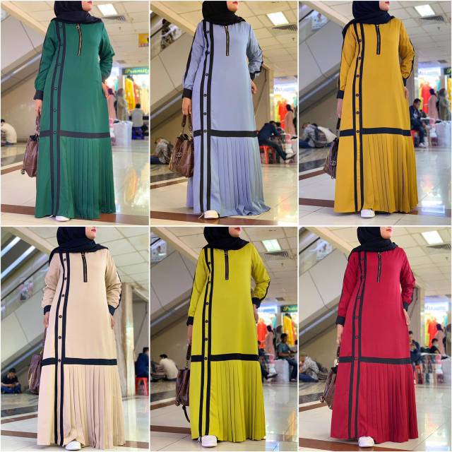 Gamis cup in plisket bawah