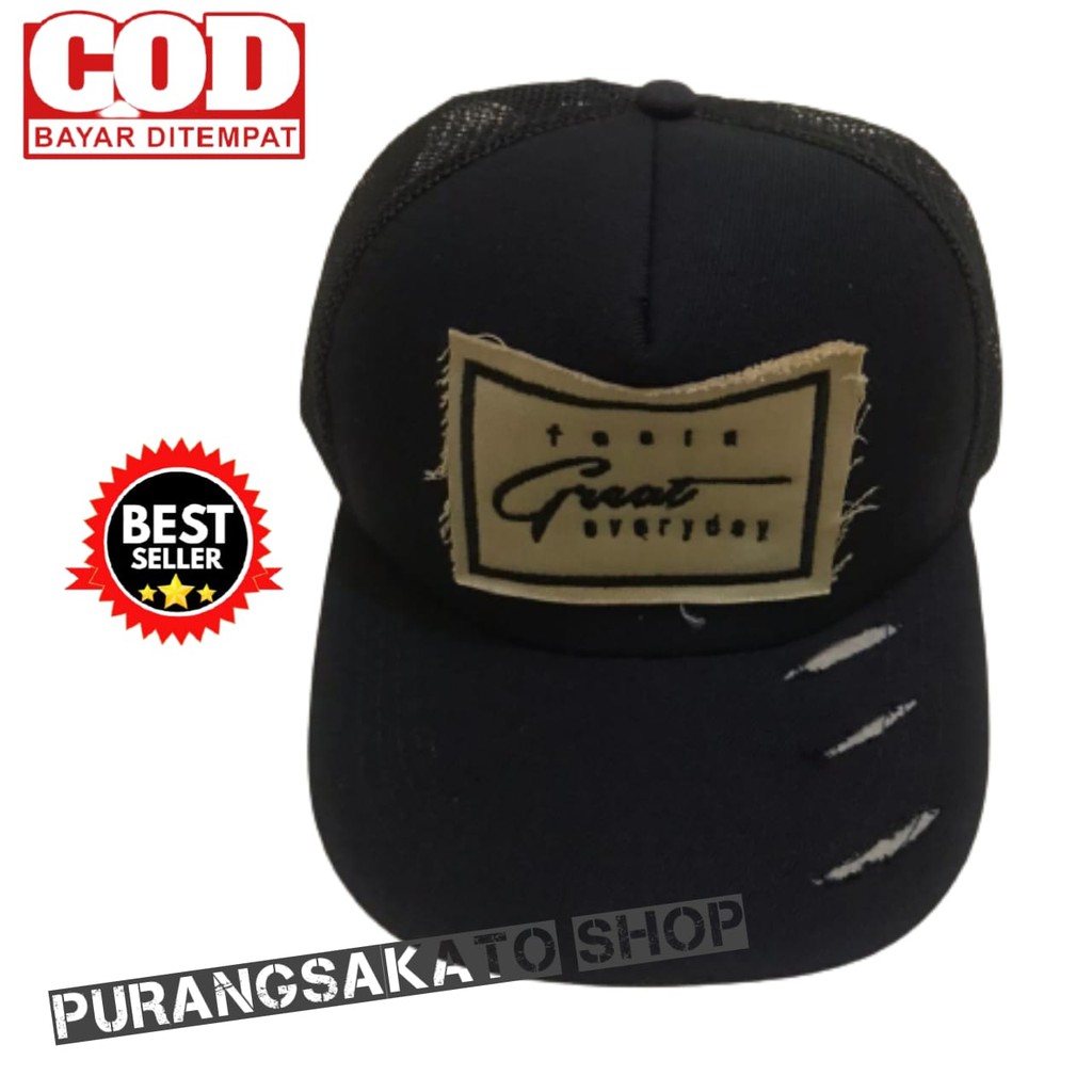 TOPI TRUCKER JARING SOBEK PREMIUM TOPI PRIA WANITA KEKINIAN_PURANGSAKATO SHOP