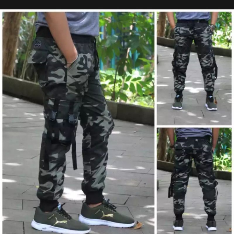 COD(BAYAR DITEMPAT) Celana Jogger panjang motip camo loreng