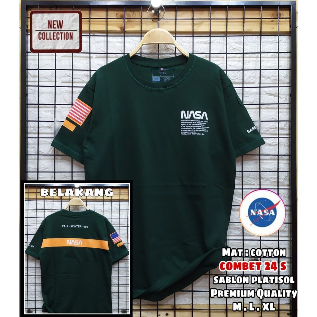 BAJU KAOS DISTRO NASA HERON PRESTON H&M - FULL TAG LOGO MIRROR ORIGINAL | KAOS NASA OVERSIZE