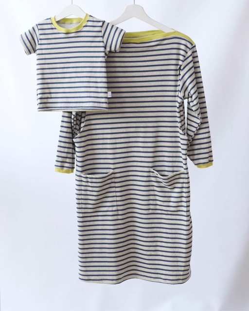 DAMIER Long sleeves dress tunik. nursingwear dress series bahan kaos katun tebal. Busui friendly