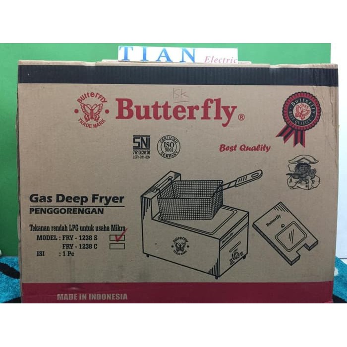 BUTTERFLY FRY-1238S Gas Deep Pryer Stainless / Penggorengan