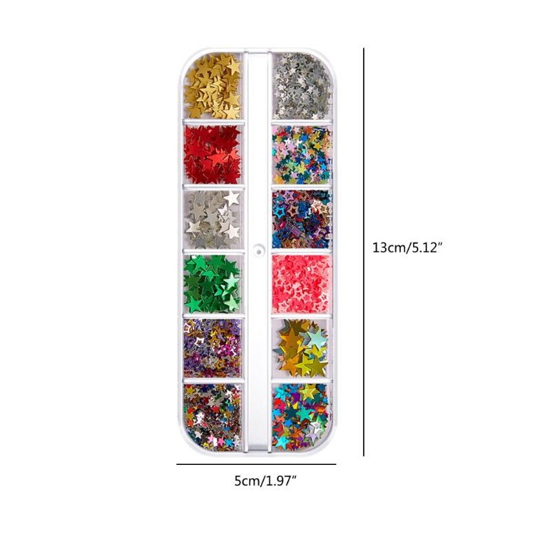 Siy Serpihan Sequin Glitter 3d Aneka Warna Untuk Dekorasi Nail Art