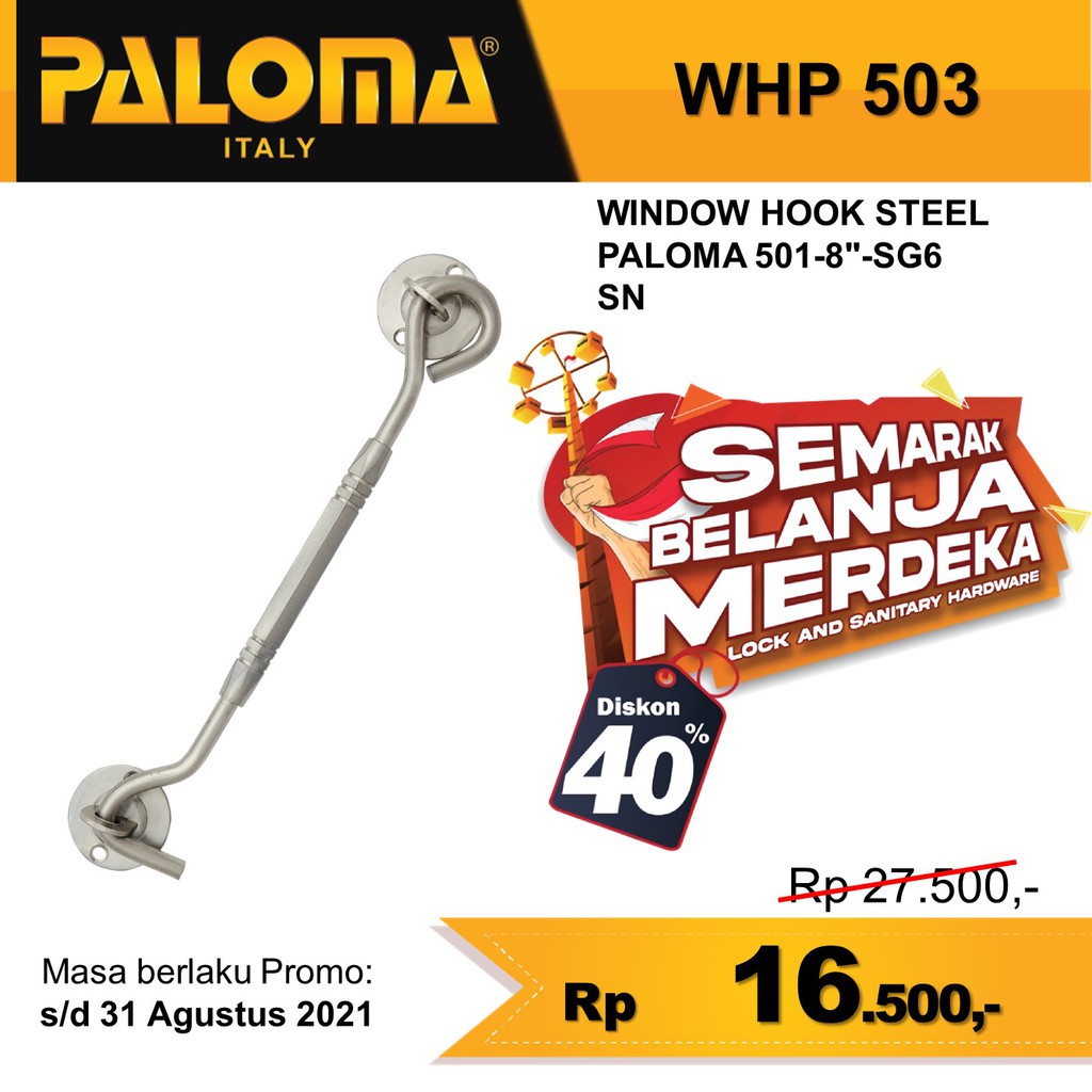 Hak Angin Penahan Jendela Cantolan Jendela Paloma WHP 503