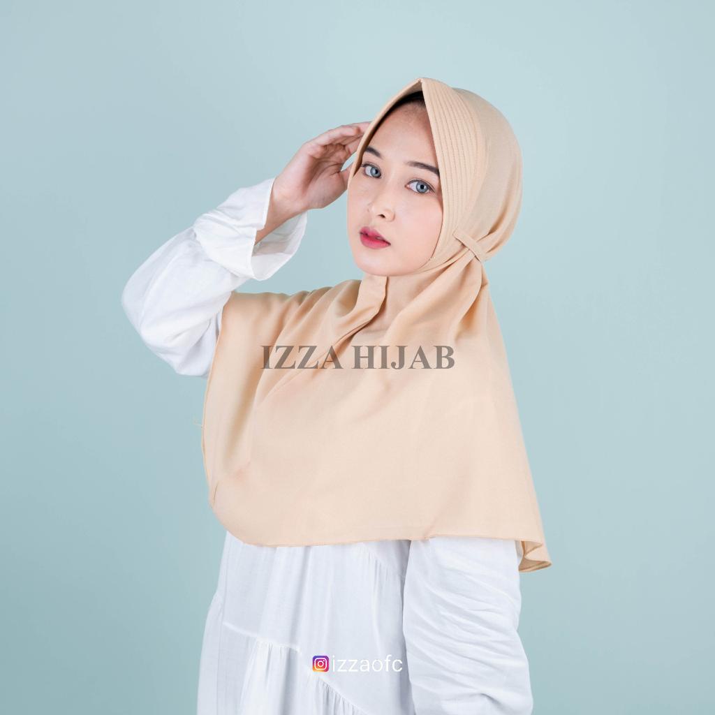 hijab khimar instan BERGO MARYAM PET TALI PISAH bahan diamond italiano by izza