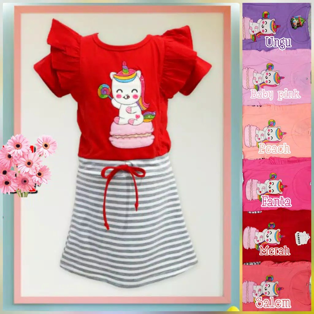 DRESS ANAK SERUT TAROKO BORDIR 2-7 TAHUN / DRESS ANAK