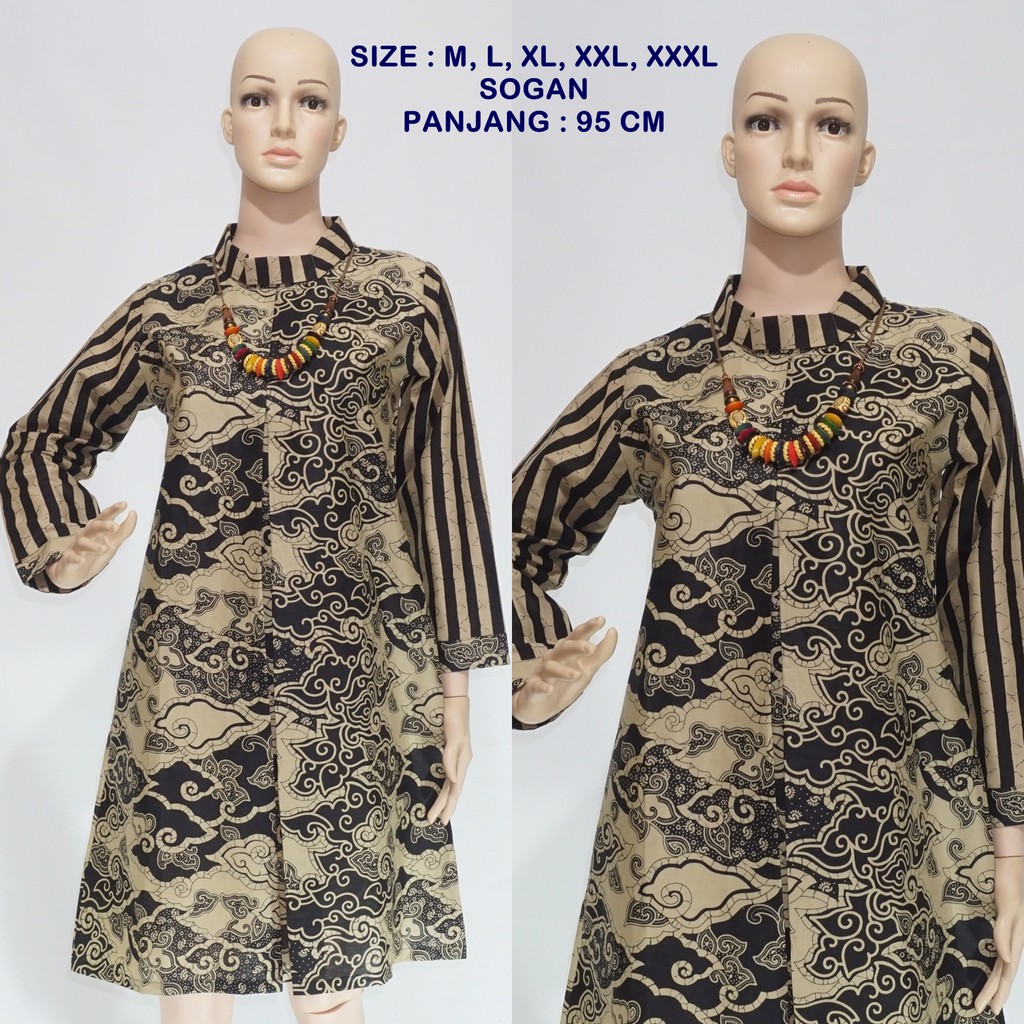  Atasan  Dress Batik  Wanita  Mega Mayang DSC05210 Shopee  