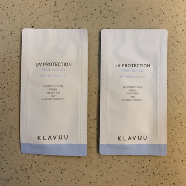(SACHET) klavuu uv protection fresh sun gel 2ml