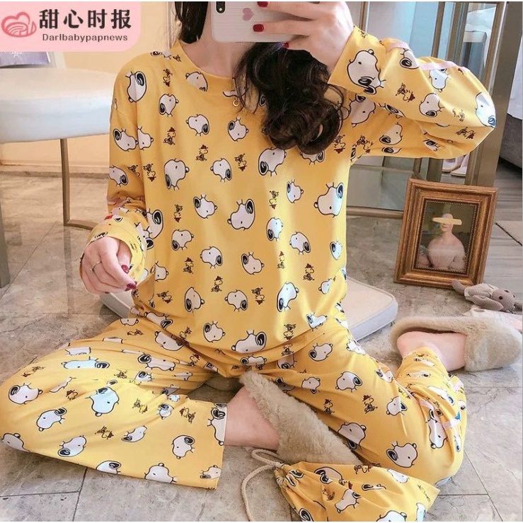 BM M36A SETELAN LENGAN PANJANG KOREA CUTE | PIYAMA BAJU TIDUR WANITA | PAKAIAN WANITA DEWASA | PAJAM
