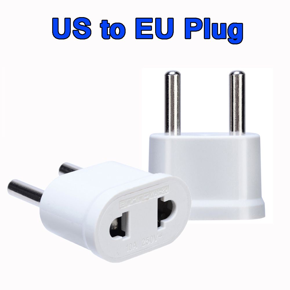 QUINTON White Socket Travel Adapter Conversion plugs Adaptor Portable Mini US To EU Charger Power Plug Converter/Multicolor