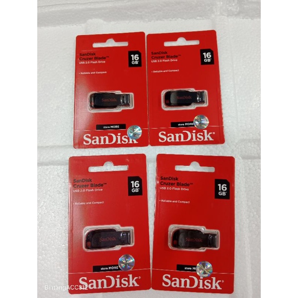 FLASH DISK  SANDISK 16 GB 100% ORIGINAL