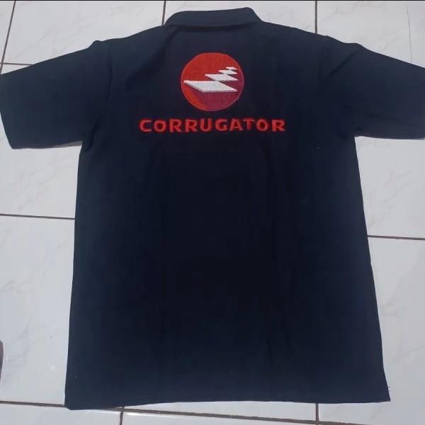 Baju kerah COSTUM BORDIR SABLON  Kaos Polo Kerah Shirt  Design Logo request Bordir Atau Sablon Satuan Lacos