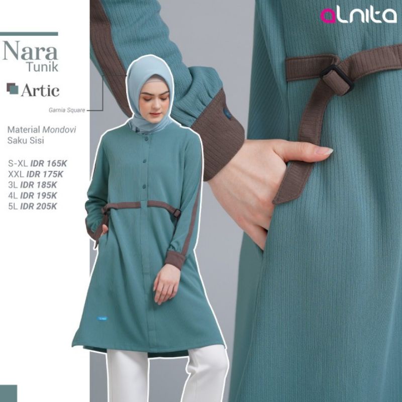 BISA COD - TUNIK ALNITA NARA 2021 FASHION MUSLIM
