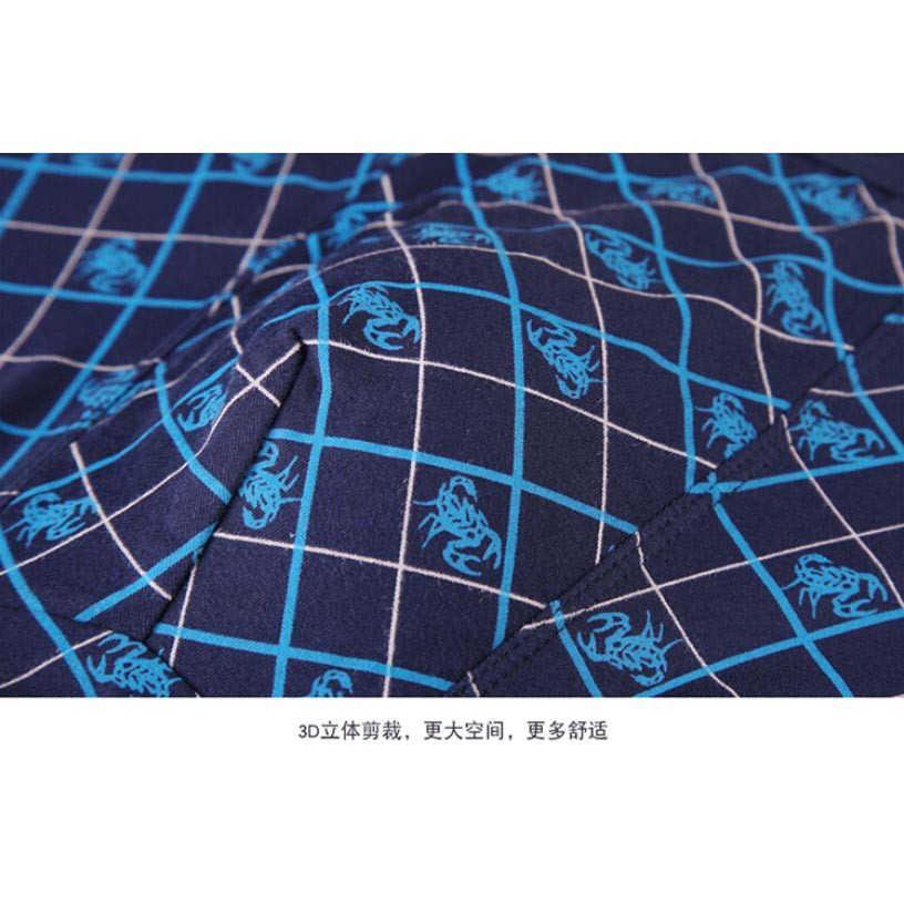 Paililong Celana Dalam Boxer Pria Solid Pattern 4 PCS Size L &amp; XL- Multi-Color