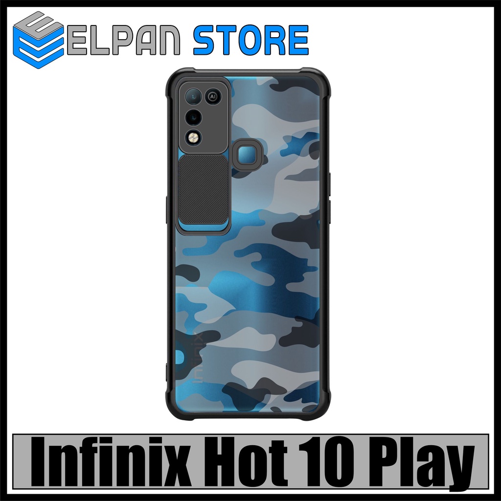 Case Infinix Hot 11 Play / Hot 10 Play Softcase Camshield ARMY Camera Protect