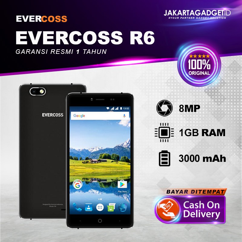 Evercoss R6 1 8 Gb Garansi Resmi 1 Tahun Shopee Indonesia