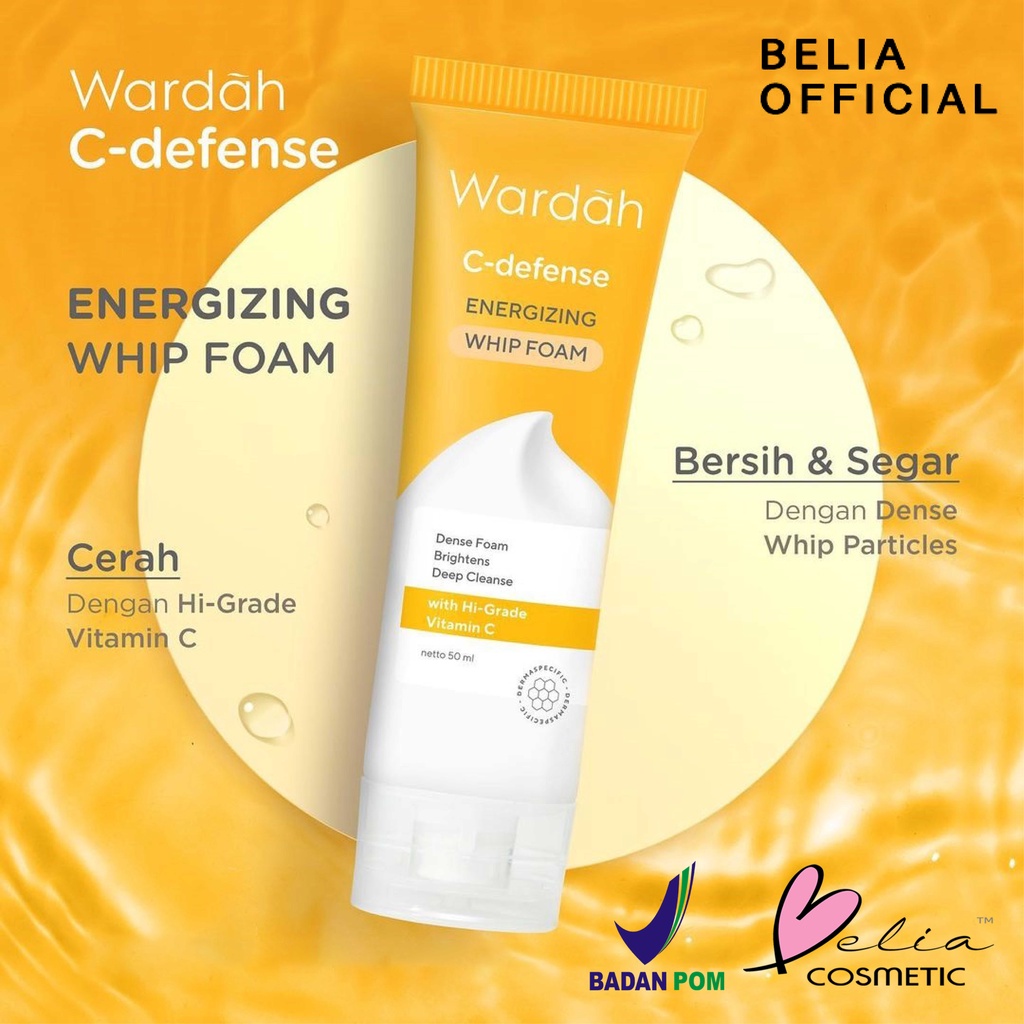 ❤ BELIA ❤ WARDAH C-Defense Series | C Defense Face Mist Creamy Wash Serum Waterclay Mask