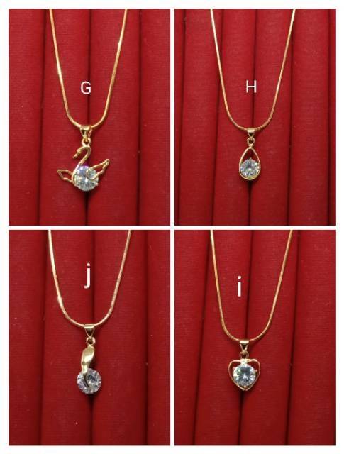 ACC kalung xuping motif RANDOM berlapis emas uk45cm