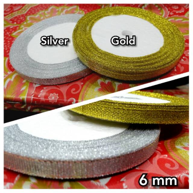 

Pita roll gold silver 6mm 1cm 1inch 2inch emas perak kecil sedang besar