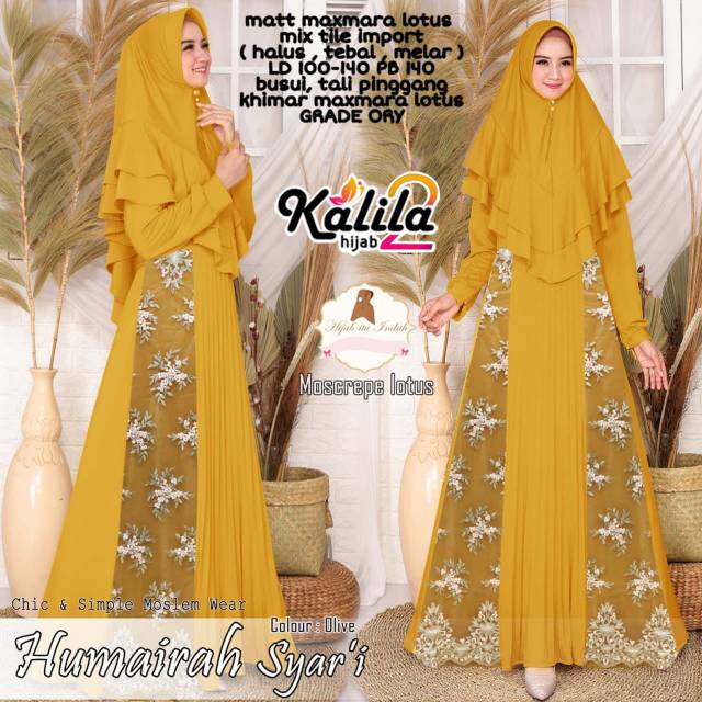Humairah syar'i by kalila hijab
