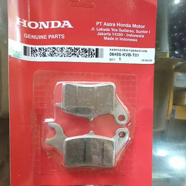 Discpad Diskpad Dispad Depan Honda Beat Fi Vario 125 06455 KVB T01