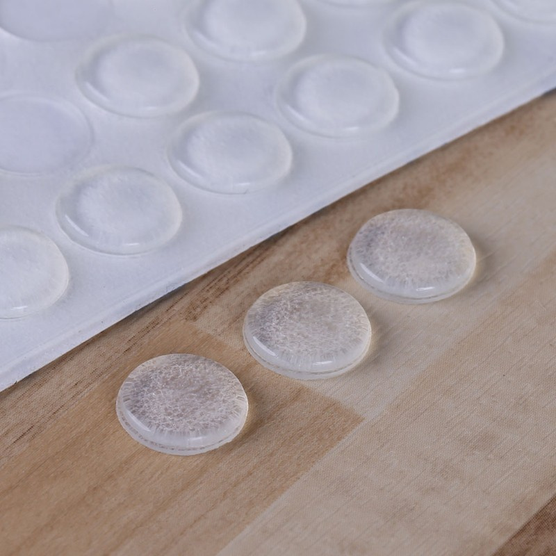 CRE  50Pcs Door Stops Stopper Silicone Cabinet Self Adhesive Bumper Damper Buffer Pad
