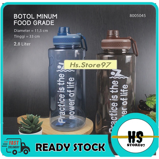 [BISA COD] Botol Minum CLAIR 2,8 Liter Botol Sport  Botol Tumbler  Botol Air Minum 3 Liter