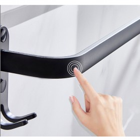 GS8 Rak Gantungan Handuk Kamar Mandi Bathroom Towel Holder Hook XUANXIN TKLJ004 Hitam