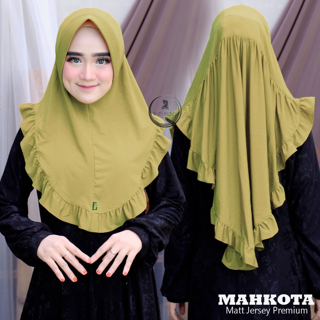 Bergo Instan Jersey Premium Jilbab Instan Mahkota Safa Hijab