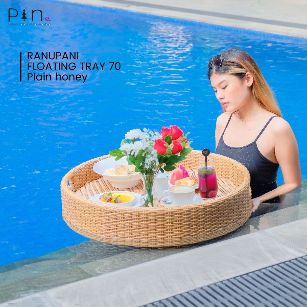 FLOATING BREAKFAST / NAMPAN APUNG ROTAN BULAT - RANUPANI FLOATING TRAY 70