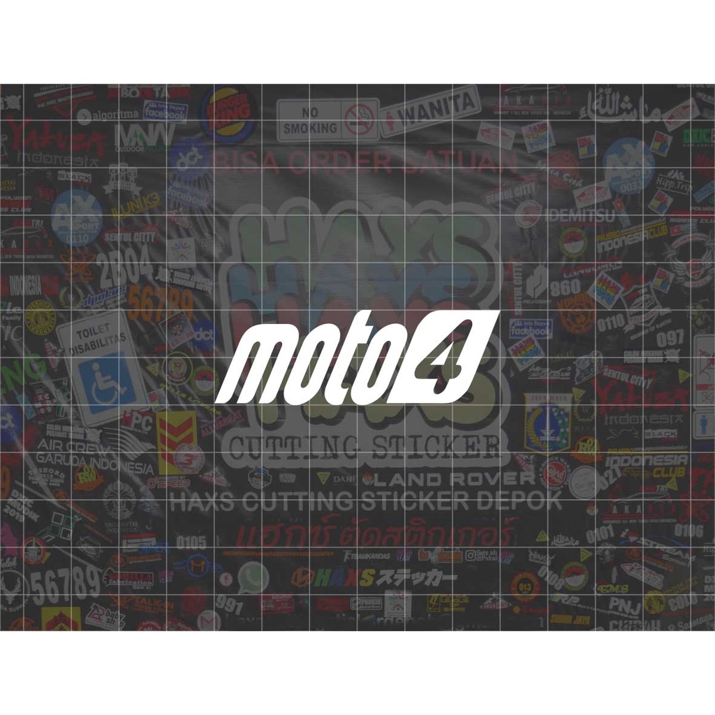 Cutting Sticker Moto 4 Ukuran 6 Cm Untuk Motor