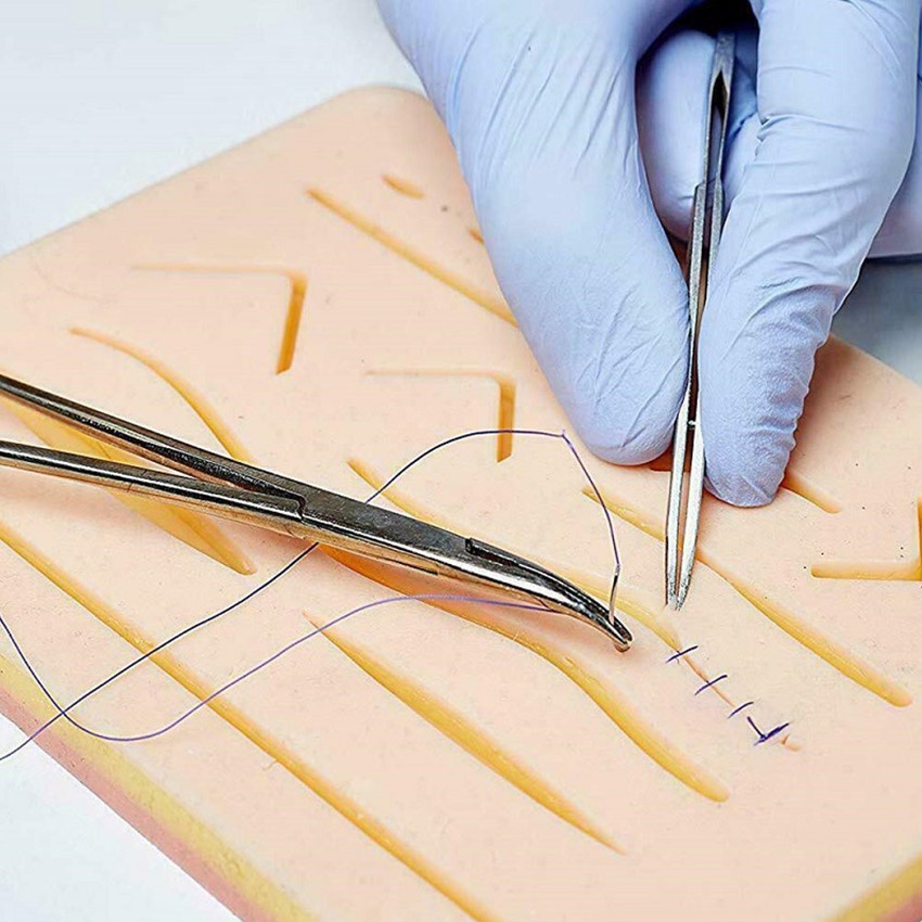 Practice Skin Silikon Pad - Model Kulit Sutura Latih Jahit Luka Medis Wound Suture Hecting Medical Kit