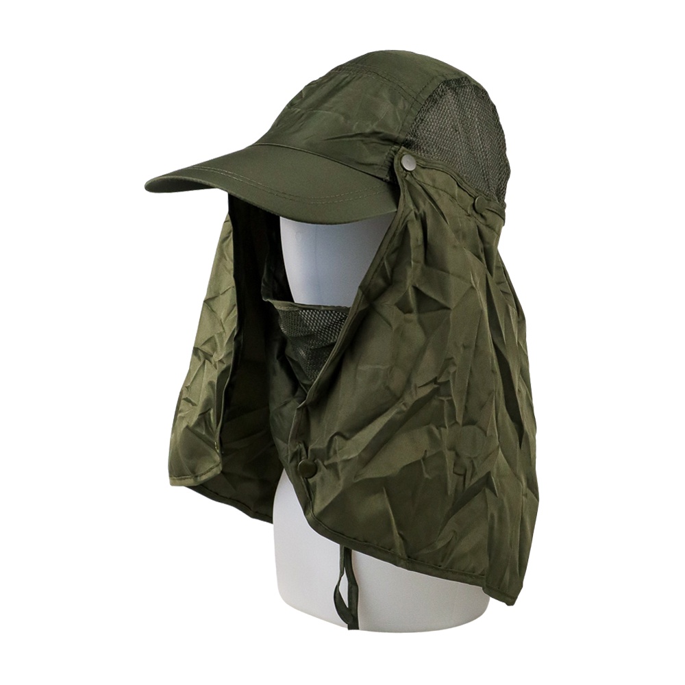 Topi Memancing Anti Matahari UV Fishing Hat - MH011 - Army Green FLYMALL