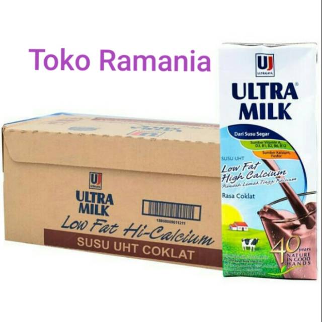 

Susu ultra low fat 250ml buat rendah lemak isi 24 pcs