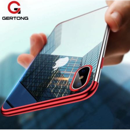 CASE IPHONE X SHINY ELECTRO PLATING CLEAR CHROME SOFT CASE 1003