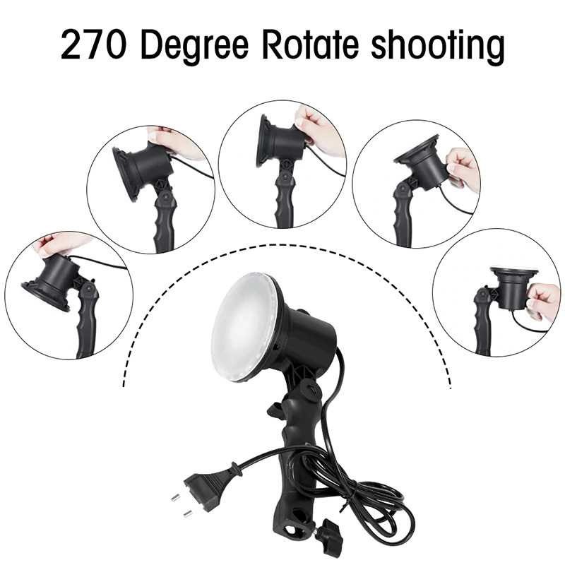 Lampu Foto Lighting Studio Mini 12W Dengan Tripod Light Stand 37CM