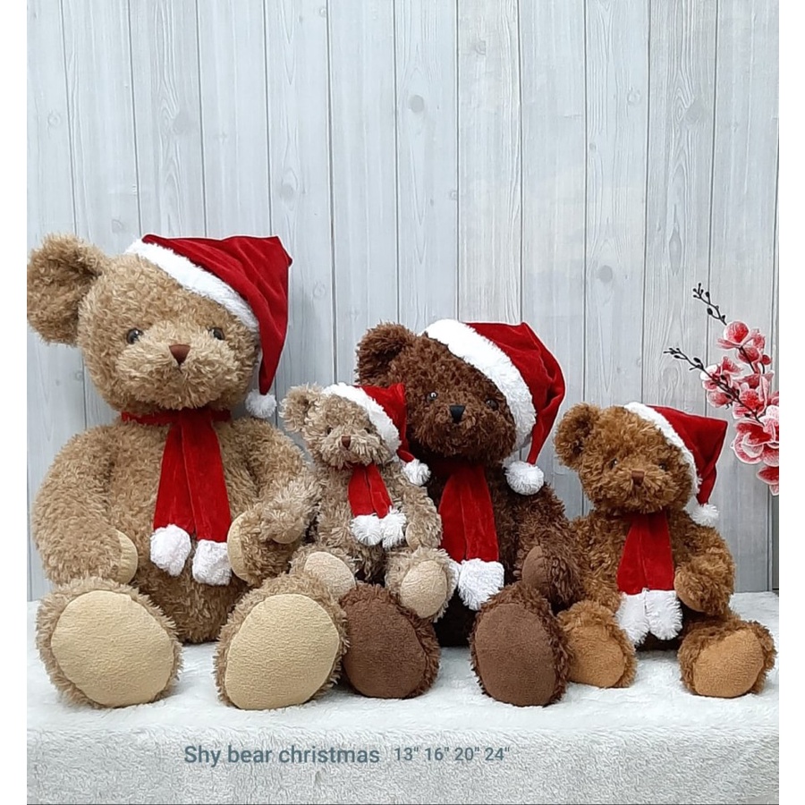 Boneka Natal Teddy Bear Christmas 17' boneka Christmas santa rusa