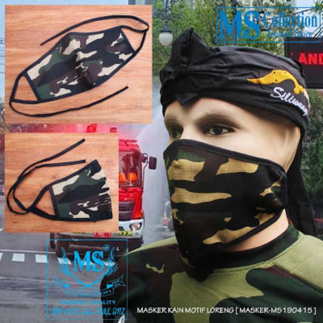 MASKER KAIN MOTIF LORENG