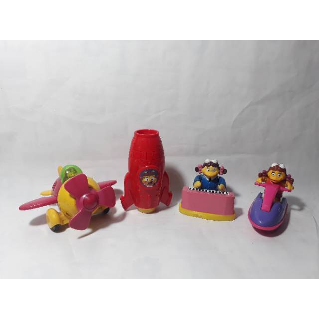 Maskot Mcdonalds Happy Meal Grimace Birdie Astronot Roket Pesawat Mcd Piano Jetski Keyboard