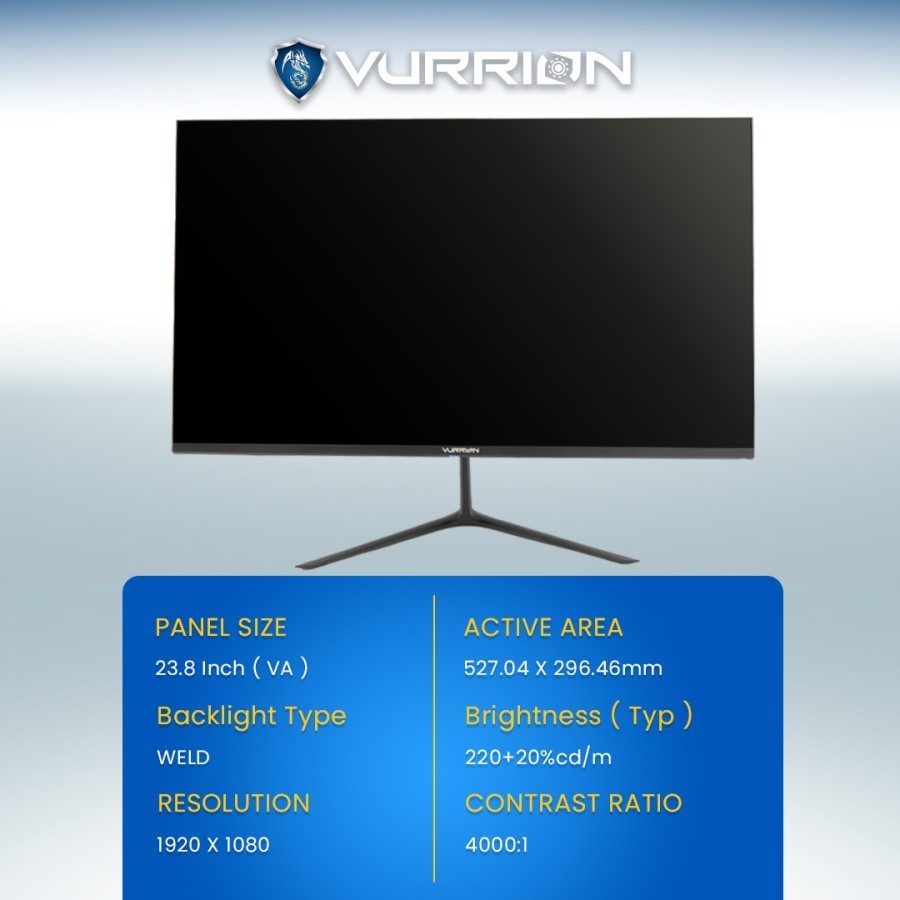 MONITOR LED GAMING VURRION ORIZ 24'' INCH 24MG500-F 165HZ 1ms
