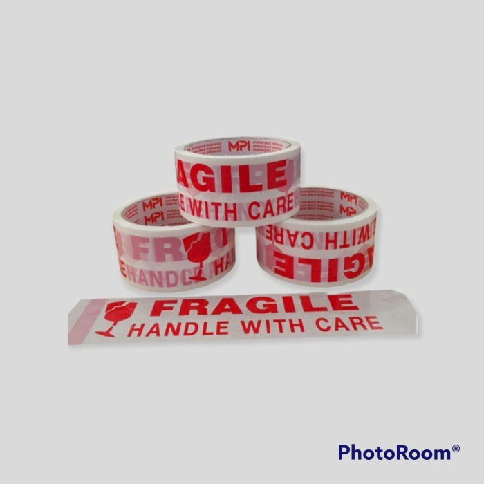 

Lakban Isolasi Fragile 48mm x 50 Warna Putih Per 1Pcs