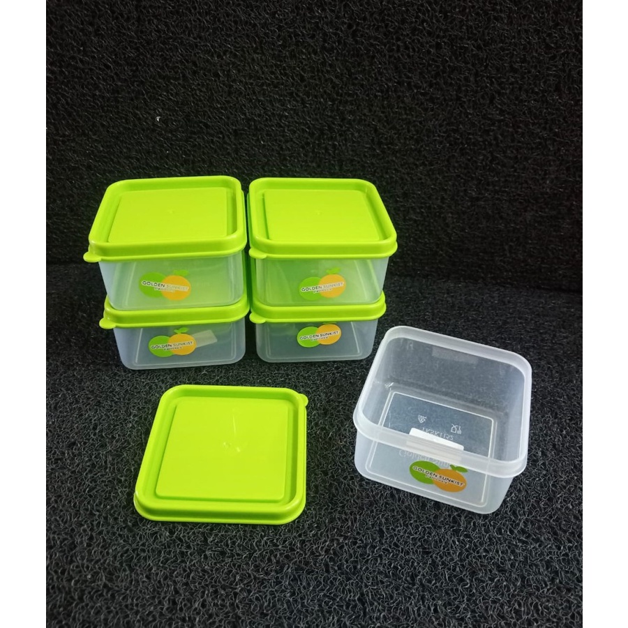 Kotak Segi Tempat Kue 250ML TKSK-1152 Golden Sunkist / Lunch Box / Sealware Toples Serbaguna Plastik