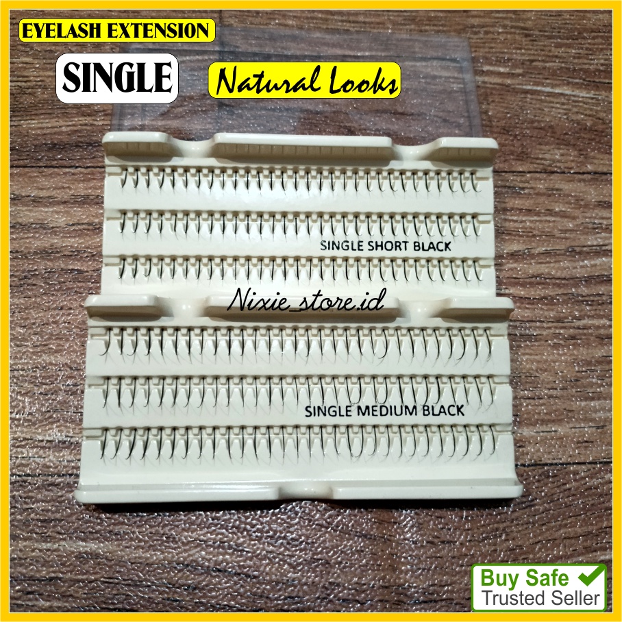 Bulu mata Eyelash Extension Single Kualitas Exspor 60 Helai Halus Ringan nyaman di Pakai