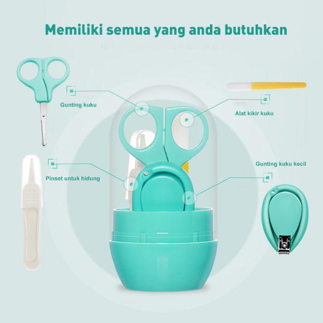 Gunting kuku bayi 4 set pemotong kuku manicure set bayi isi 4 potong kuku