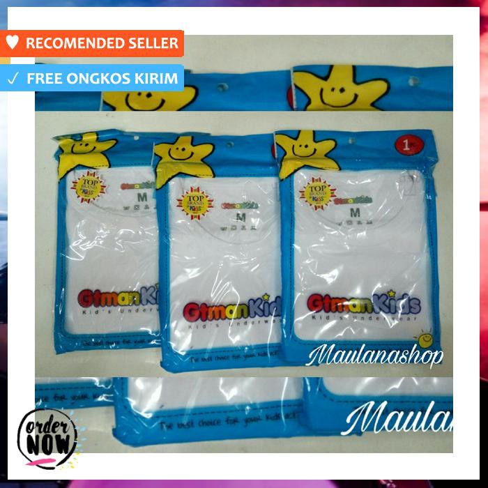 KAOS DALAM ANAK / OBLONG / OBLONG ANAK GT MAN / GT MAN / PUTIH - 5