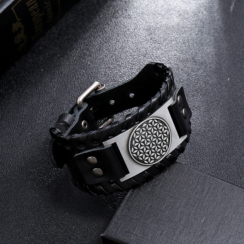 Men's Fashion Vintage Leather Bracelets Viking Jewelry Accessories