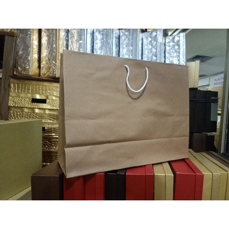 

paper bag jumbo landscape polos isi 12 pcs terlaris dan termurah
